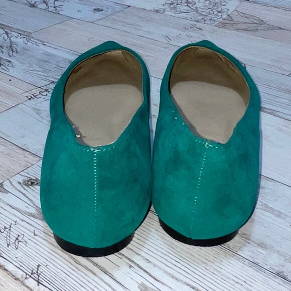 Guilty Soles Leyla Blue Green Flats - Picture 4 of 5